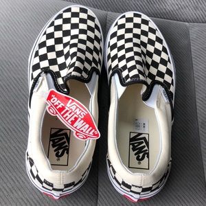 Classic Slip-On Black and White Checker Print Vans